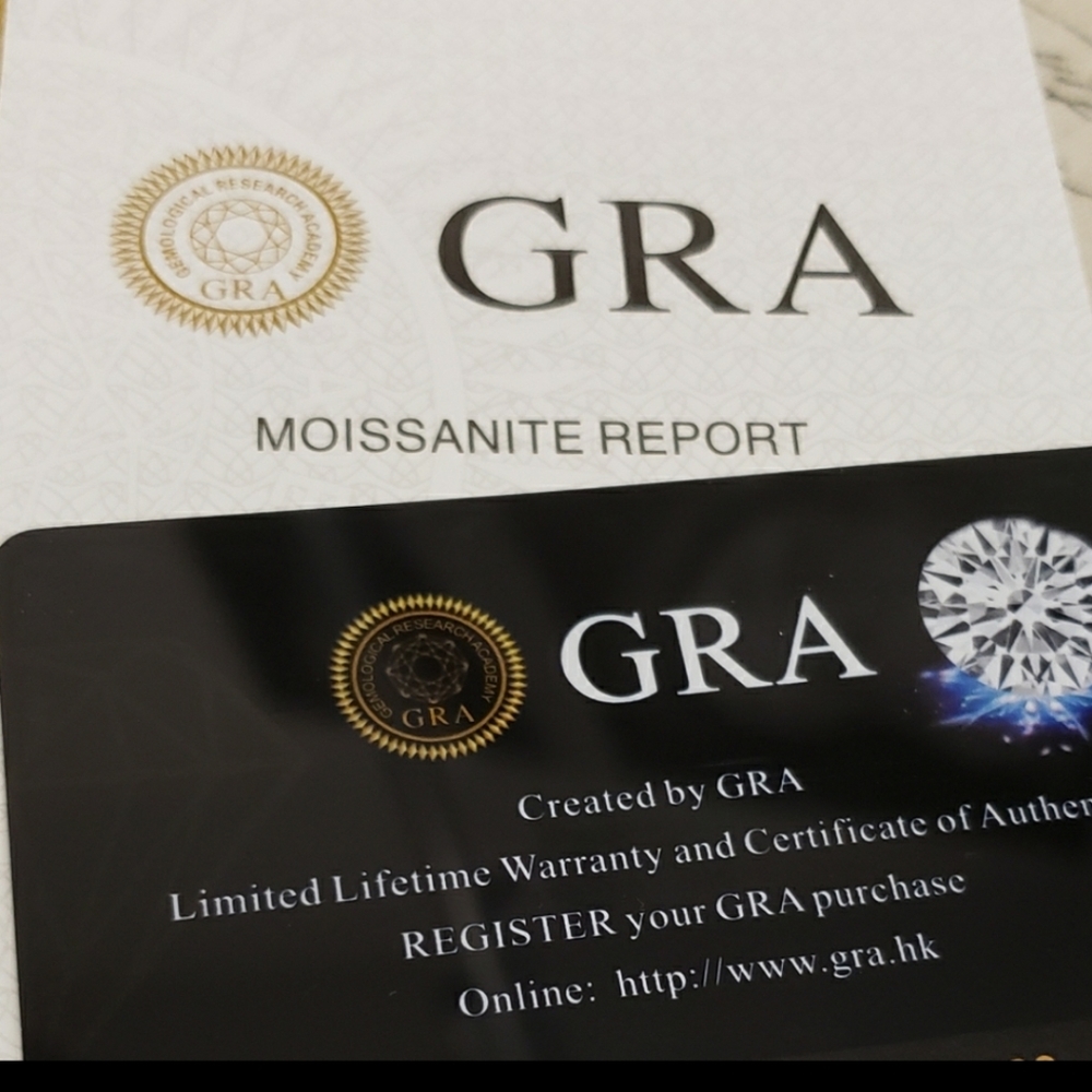 2 TCW GENIUNE BRILLIANT WHITE MOISSANITE - Picture 5 of 6